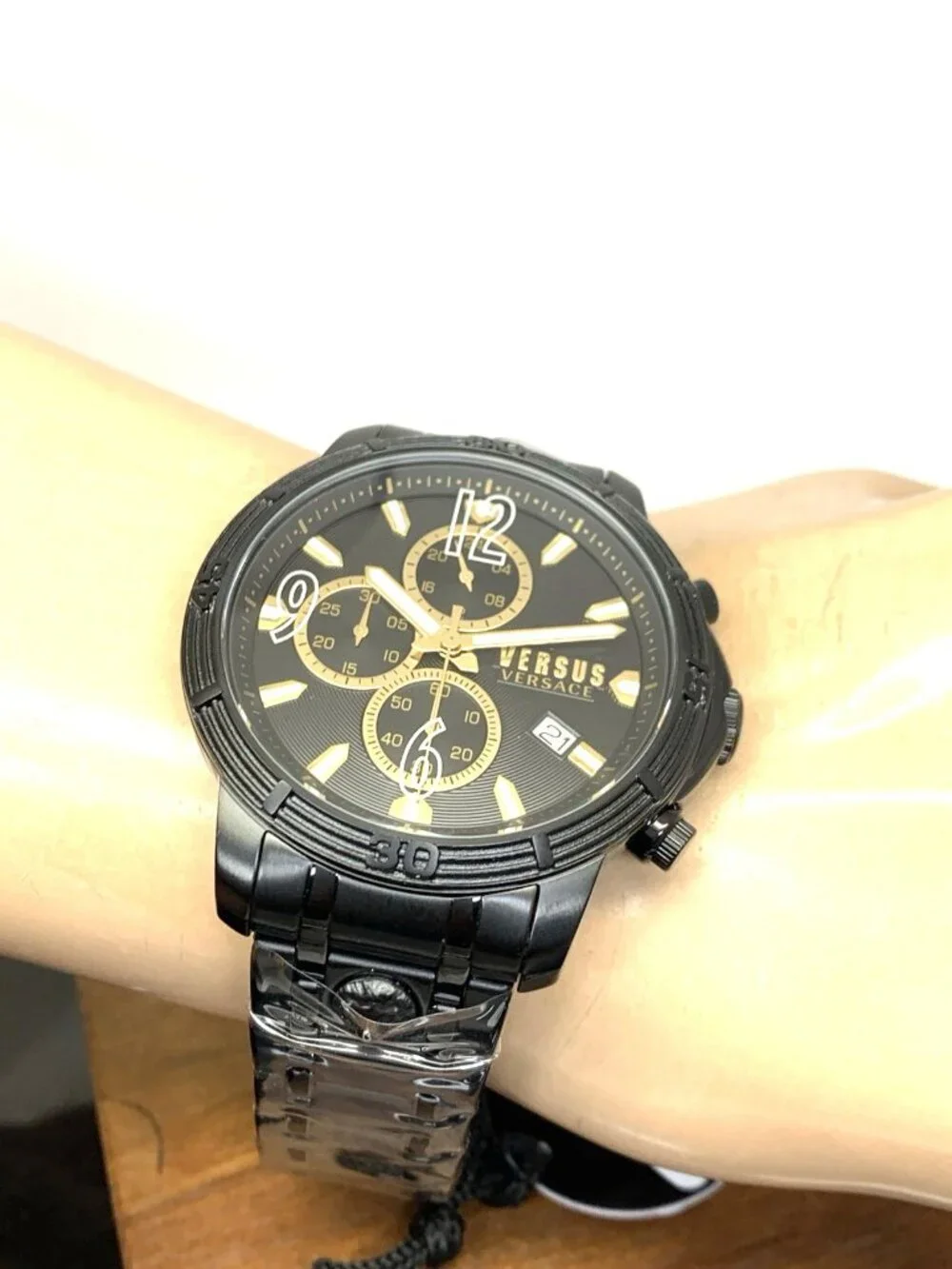 Versus by Versace Men's Watch VSPHJ1921 Chronograph Quartz Black Steel 46mm